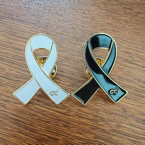 Ribbon Bow Alloy Enamel Brooch Awareness Memorial Badge For Breast Cancer Charity Events Unisex Commemorative Enamel Pin
