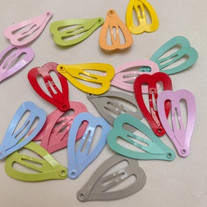 Mini Heart BB Hair Clips Colorful Metal Baking Paint Small Snap Barrettes For Women Girls Kids Pet Hair Accessories