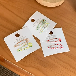 Mignonnes Barrettes à Pression en Métal Motif Fruits Fraise Citron Avocat Épingles à Cheveux pour Femmes Filles Accessoires