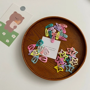 Set di fermagli per capelli per bambini a forma di stella e goccia colorati