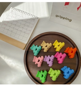 Lot de 10 pinces à cheveux ours mates avec découpes en cœur aux couleurs acidulées