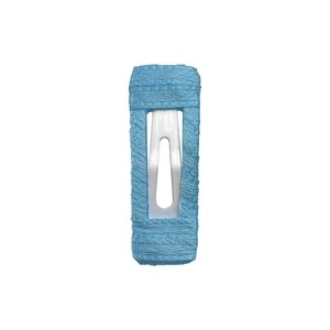 Handmade light blue woven ribbon square BB clip with metal base for hair styling