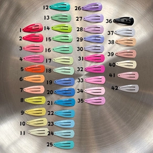 2cm Mini Pinces À Cheveux En Métal Peint Coloré Goutte D'Eau BB Clips Pour Enfants Poupées Animaux Accessoires De Coiffure