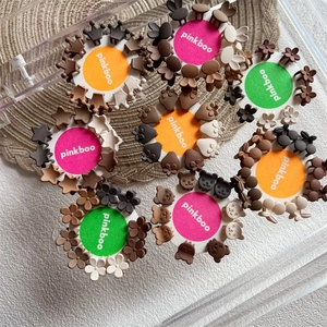 Kids Mini Matte Hair Claws Cute Korean Style Frosted Acrylic Flower Star Bear Animal Morandi Earth Tone Hair Clips For Girls
