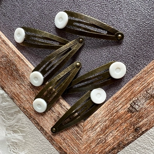 Vintage Bronze Metal BB Hair Clips For Girls Teardrop Shape Retro Styling Hairpins Kids Hair Accessories Fringe Clips