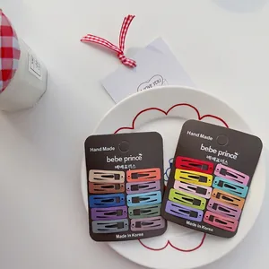 20er Set bunte matte eckige BB-Haarklammern in Morandi- und Macaron-Pastellfarben