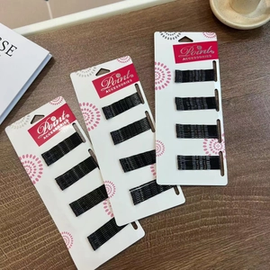 Schwarze Wellen Haarnadeln Einfache Metall Haarspangen Für Damen Mädchen Rutschfeste Lackierte Haarklammern Täglicher Haarschmuck