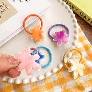 Lot de chouchous ours mignons en acétate aux couleurs bonbon pour filles