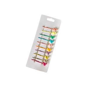 Buntes 10-teiliges Set aus gewellten Haarklammern in Macaron-Farben mit Mickey-Silhouette