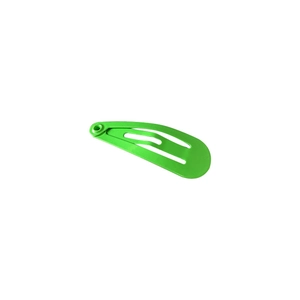 Minimalist 3cm matte green water-drop snap clip for girls with smooth lacquer finish