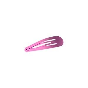Minimalist 5cm pink glossy snap hair clip with a smooth painted finish for children