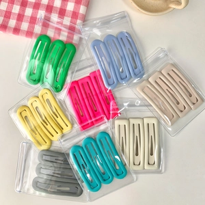 Pinces à Cheveux Mat Couleur Macaron Doux Minimaliste Métal Pinces Latérales Pour Filles Femmes Accessoires Cheveux Givrés