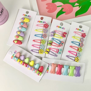 Kleurrijke haarspeldjes set met sterren en harten in snoepkleuren voor meisjes en dames