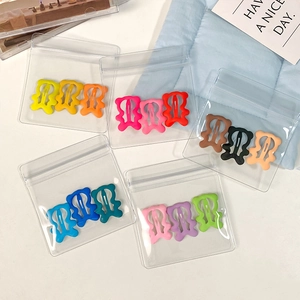 Pinzas para el Cabello de Oso Animado Colores Caramelo Aleación Mate Clips de Pico de Pato para Niñas Accesorios