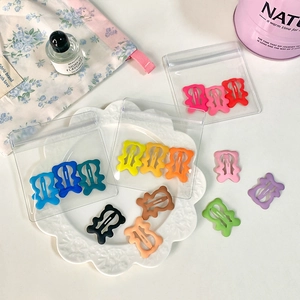 Pinzas para el cabello de oso mate en colores dulces para niñas, accesorios de peinado