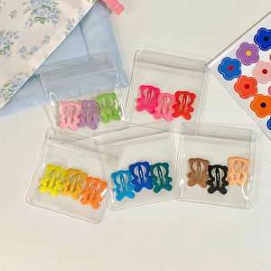 Set de pinzas para el pelo con forma de oso mate de colores en bolsas para niñas
