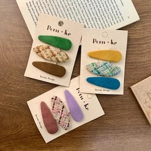 Kinder Gewebte Stoff Haarspangen Süß Geflochtene Wassertropfen BB-Clips Bunte Tweed Haarnadeln Für Mädchen Schmuck