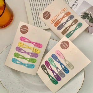 Kids Frosted Drop Hair Clips Colorful Matte BB Clips Mini Small Bangs Clips Alloy Sweet Hair Accessories For Girls