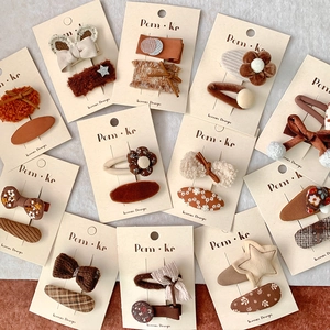 Fermagli per Capelli Bambini Stile Coreano Fiori Fiocco Cuore Stella Tessuto Peluche Forcine per Ragazze Accessori Capelli