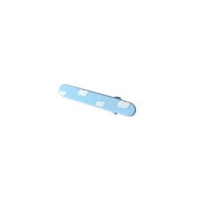 Sky blue duckbill hair clip with white cloud print for kids and cute styling