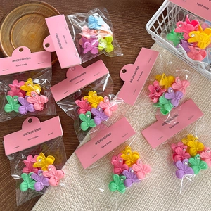 Kids Cute Butterfly Hair Claws Set Matte Plastic Star Rhinestone Hair Clips For Girls Rabbit Bowknot Small Hair Accessories