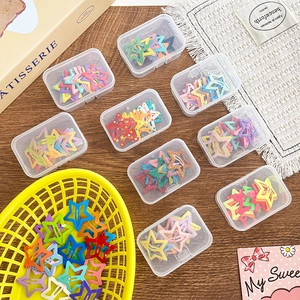 Cute Star Shape Alloy Hair Clips Macaron Color Painted Glitter Polka Dot Star BB Clips Kids Girls Fashion Hair Accessories