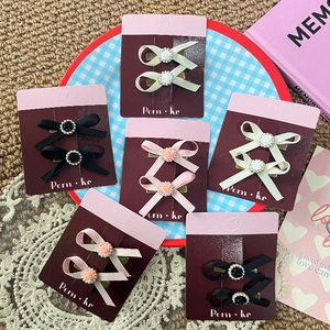 Lindas Pinzas para el Cabello con Lazo Flores y Perlas Artificiales para Niñas Horquillas de Satén con Rosas Accesorios para el Cabello
