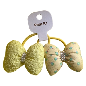 Set de coleteros con lazos florales y perlas para accesorios de peinado para niñas