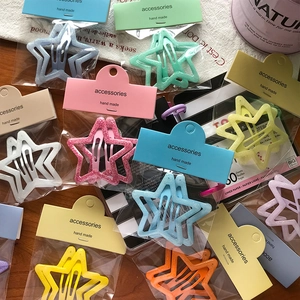Lot de barrettes BB étoiles à paillettes de 6 cm pour filles en diverses couleurs