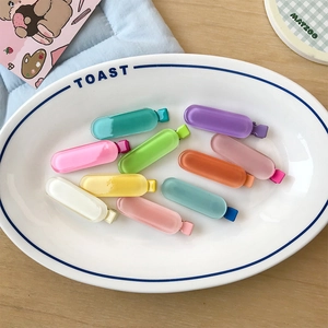 Lot de 10 barrettes à cheveux ovales colorées aux tons pastels translucides