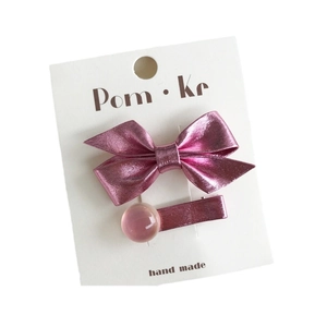Set de pinzas para el cabello rosas con lazo de encaje y perlas para niñas