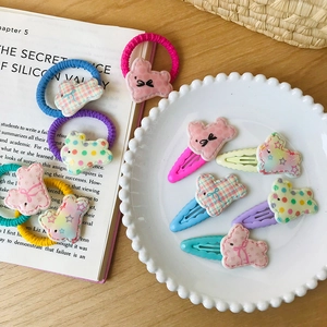 Lot de barrettes et chouchous lapin mignon pour filles aux couleurs pastel variées