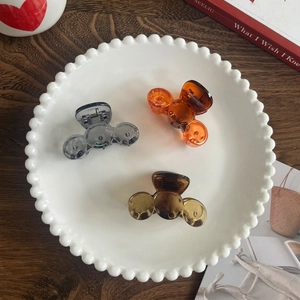 Korean Style Translucent Mini Hair Claw Clips Elegant Resin Geometric Bubble Shark Clips For Women Daily Hair Accessories
