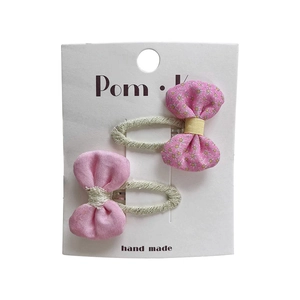 Barrettes à cheveux faites main pour filles avec tissu rose et motifs floraux