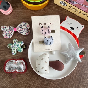 Barrettes Cheveux En Tissu Fait Main Pour Enfants Nœud Floral Étoile Champignon Künstliche Perle Épingle À Cheveux Accessoires Cheveux Style Coréen