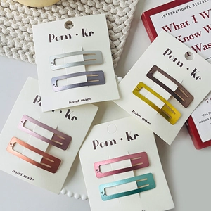 Ensemble de barrettes métalliques minimalistes étincelantes en plusieurs couleurs