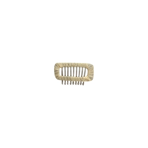 Minimalist straw woven hair comb accessory for women in a bohemian ivory cream style