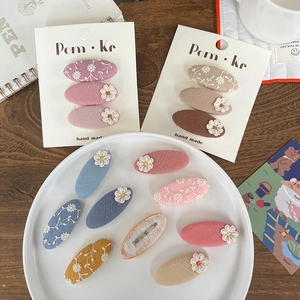 Simpatici fermagli per capelli a fiori in colori Morandi per bambine e ragazze