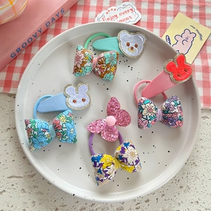 Blumen-Haargummis und niedliche Tier-Haarspangen für Kinder im trendigen Korea-Stil