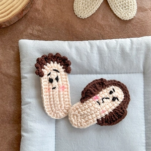 Pince à Cheveux Expression Dessin Animé Tricotée à la Main Clip BB Crochet Épingles à Cheveux Pour Enfants Filles