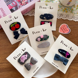 Lot de 10 pinces à cheveux pour bébé avec broderies animaux et fleurs faites à la main