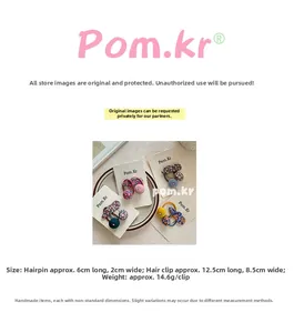 Coffret d'accessoires cheveux avec pince à fleurs en tissu et chouchou élastique