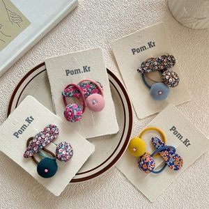 Ensemble de Barrettes et Élastiques à Cheveux en Tissu Floral pour Enfants Style Coréen Accessoires pour Cheveux en Coton