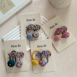 Ensemble de barrettes et chouchous à fleurs rétro pour filles et enfants