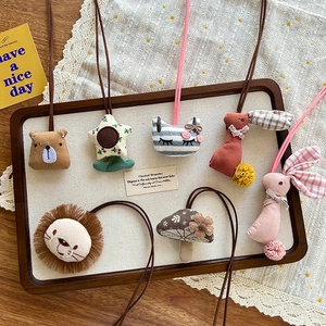 Cute Korean style handmade plush animal charms including bear and rabbit for kids