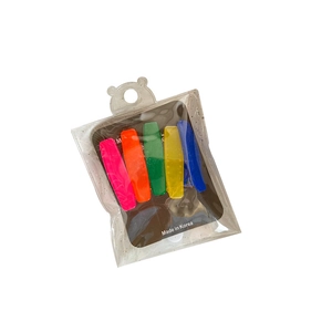 Lot de 5 barrettes ovales mates colorées pour enfants aux teintes vives de bonbons