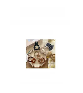 Detailed view of handmade cute animal and flower hair ties with 5.5cm diameter size info