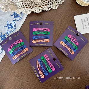 Colorful matte drop-shaped BB hair clips in vibrant shades for children and girls