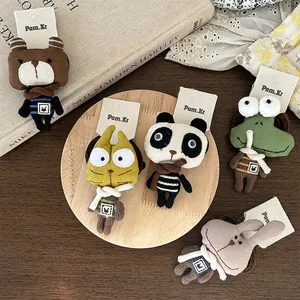 Accessoires cheveux animaux en peluche style coréen avec modèles ours, chat et panda