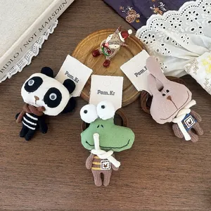 Lot de chouchous en peluche animaux mignons comprenant panda, grenouille et lapin